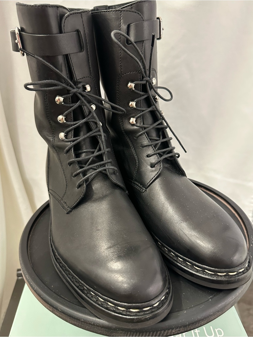 Combat Boots / Heschung Black Leather Sergent women’s UK 3 US 5.5 EU 36 NWOT